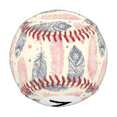 Rosa und Lila Muster ethnischer Zustände Baseball (Rückseite)