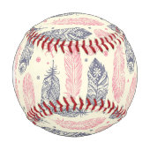 Rosa und Lila Muster ethnischer Zustände Baseball (Vorderseite)