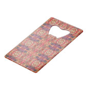 Rosa und lila Muster Geldbeutel Flaschenöffner (Vorderseite Schrägansicht)