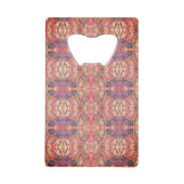 Rosa und lila Muster Geldbeutel Flaschenöffner (Rückseite)