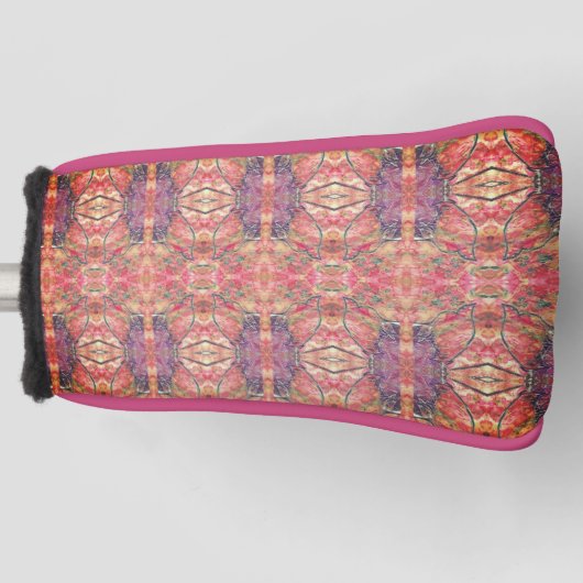 Rosa und lila Muster Golf Headcover (Vorderseite)