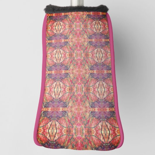 Rosa und lila Muster Golf Headcover (Rotieren 90)