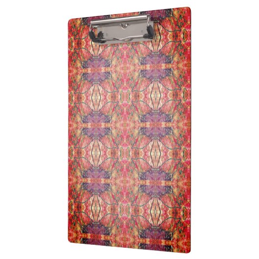Rosa und lila Muster Klemmbrett (Links)