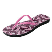 Rosa und Lila Muster - Koi Fish Badesandalen (Schrägansicht)