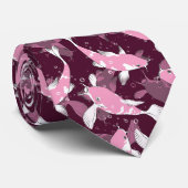 Rosa und Lila Muster - Koi Fish Krawatte (Gerollt)