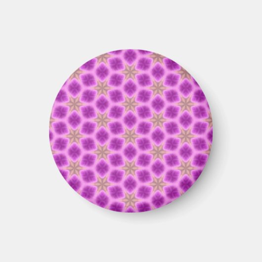 Rosa und Lila Muster Magnet (Vorne)