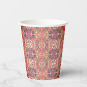 Rosa und lila Muster Pappbecher (Vorderseite)