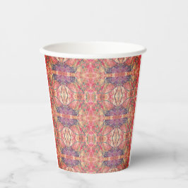 Rosa und lila Muster Pappbecher