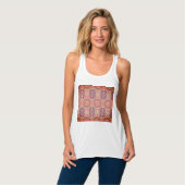 Rosa und lila Muster Tank Top (Vorderseite Vollansicht)