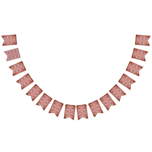 Rosa und lila Muster Wimpelkette (Alle)