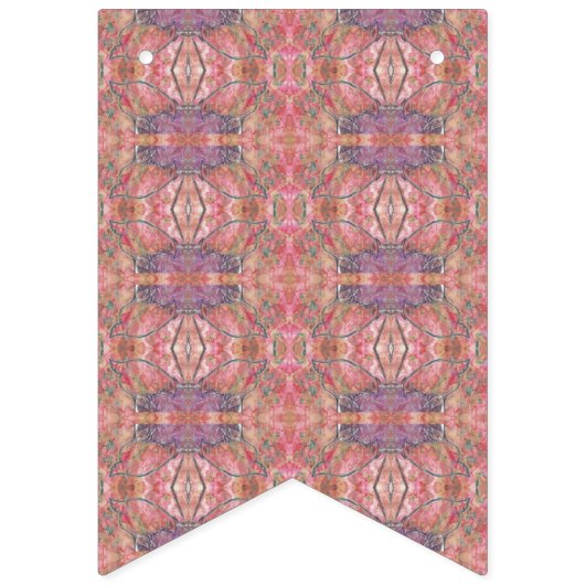 Rosa und lila Muster Wimpelkette (Zweite Fahne)