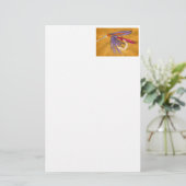 "Rosa und Lila" Nassfliegengestationierung Briefpapier (Stehend Vorderseite)