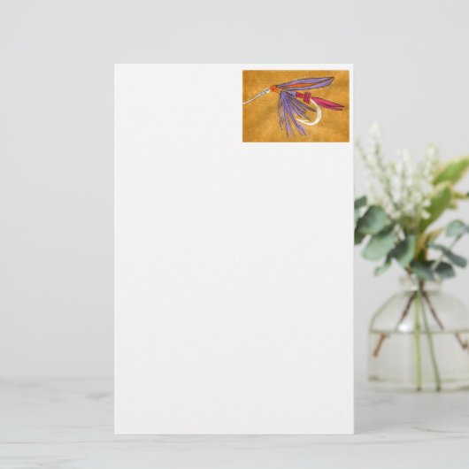 "Rosa und Lila" Nassfliegengestationierung Briefpapier (Stehend Vorderseite)