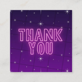 Rosa und Lila Nebel Funkelnd Sparkle Danke Cool Quadratische Visitenkarte