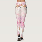 Rosa und Lila Nelken, entspannend Leggings (Rückseite)