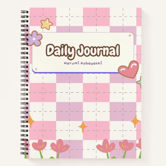 Rosa und Lila Notebook-Abdeckung Notizblock (Vorderseite)