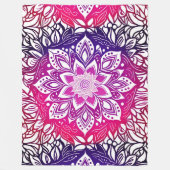 Rosa und Lila Ombre Mandala Fleece Blanket (Vorderseite)