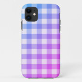 Rosa und Lila Ombré Weiße Karierte Gingham Hübsch Case-Mate iPhone Hülle (Rückseite)