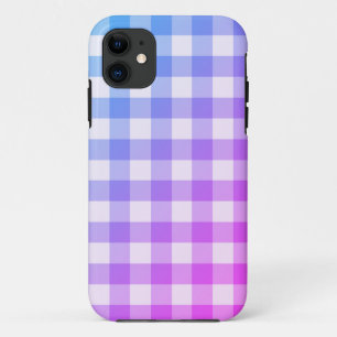 Rosa und Lila Ombré Weiße Karierte Gingham Hübsch Case-Mate iPhone Hülle