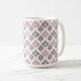 Rosa und Lila Ornament Weihnachtskaffee Tasse
