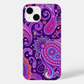 Rosa und Lila Paisley Case-Mate iPhone Hülle (Rückseite)
