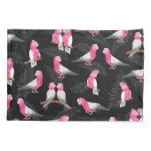 Rosa und lila Papageienmuster Kissenbezug (Rückseite)