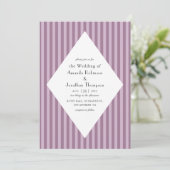 Rosa und Lila Pariser Art Déco Hochzeit Einladung (Stehend Vorderseite)