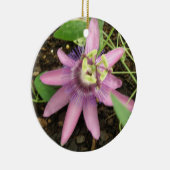 Rosa und Lila Passionblütendekorationen Keramik Ornament (Rechts)