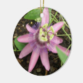 Rosa und Lila Passionblütendekorationen Keramik Ornament (Links)