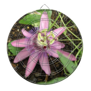 Rosa und Lila Passionflower Dart Board Dartscheibe