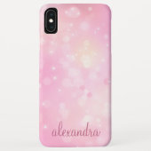 Rosa und Lila Pastellfarbe Confetti Name Case-Mate iPhone Hülle (Rückseite)