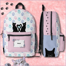 Rosa und Lila pastellfarbene Träume Katzenunterlag Bedruckter Rucksack