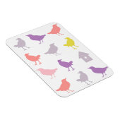 Rosa und Lila Pastellvögel mit Birdhouse Magnet (Rechte Seite)