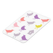 Rosa und Lila Pastellvögel mit Birdhouse Magnet (Linke Seite)