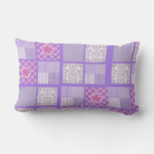 rosa und Lila Patchwork-Design Lendenkissen (Rückseite)