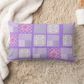 rosa und Lila Patchwork-Design Lendenkissen (Decke)