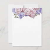 Rosa und Lila Peonies-Antwortkarte RSVP Karte (Rückseite)
