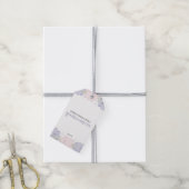 Rosa und Lila Peonies Quinceanera Party Geschenkanhänger (Mit Garn)