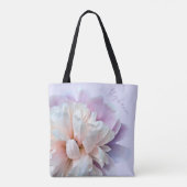 Rosa und Lila Peony Personalisierter Skriptname Tasche (Rückseite)