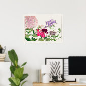 rosa und Lila Phlox-Blume von Tanigami Konan, Poster (Heimbüro)