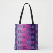 Rosa und lila Pickleball Tote Tag Tasche (Vorderseite)
