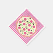Rosa und Lila Pizza-Party Serviette (Ecke)