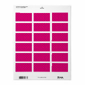 Rosa und Lila Polka-Dot Adressaufkleber (Vorne)