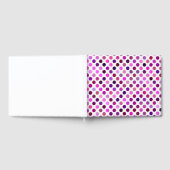 rosa und Lila Polka-Punkte Gästebuch (Voll)