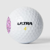 rosa und Lila Polka-Punkte Golfball (Logo)