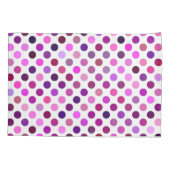 rosa und Lila Polka-Punkte Kissenbezug (Rückseite)