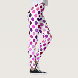 rosa und Lila Polka-Punkte Leggings