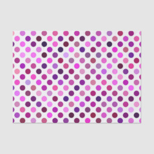 rosa und Lila Polka-Punkte Seidenpapier