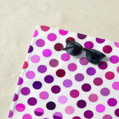 rosa und Lila Polka-Punkte Strandtuch (Beispiel)