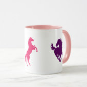 Rosa und Lila Ponys Tasse (VorderseiteRechts)